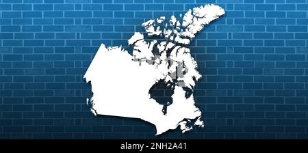 Neon-Kanada-Karte Stockfoto