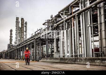 MOERDIJK - Shell Moerdijk Außenansicht. Das Unternehmen stellt chemische Produkte auf Erdölbasis her. ANP JEFFREY GROENEWEG niederlande raus - belgien raus Stockfoto