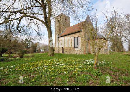 St Mary's Church, Houghton-on-the-Hill, in der Nähe von Swaffham, Norfolk, England, VEREINIGTES KÖNIGREICH Stockfoto