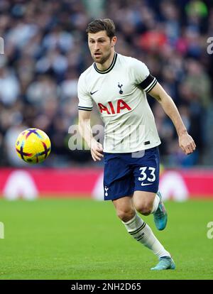 Dateifoto von Ben Davies vom 19. Bis 02-2023. September, der bereit ist, den „Spaß“ des Flügelrückens zu genießen, wenn er dort in einer geschäftigen Zeit wieder für Tottenham spielen muss. Ausgabedatum: Montag, 20. Februar 2023. Stockfoto