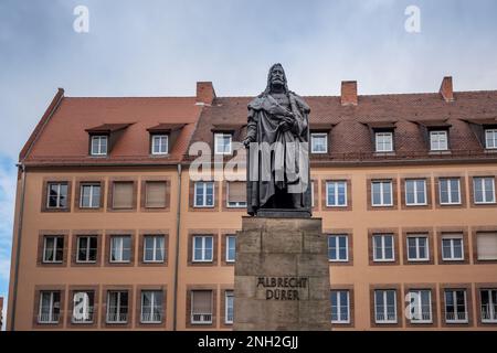 Albrecht-Durer-Statue von Christian Daniel Rauch, 1840 - Nürnberg, Bayern, Deutschland Stockfoto