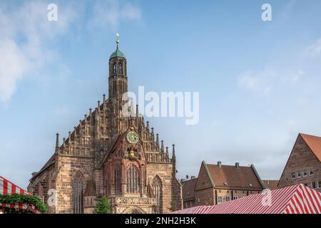 Frauenkirche am Hauptmarkt - Nürnberg, Bayern Stockfoto