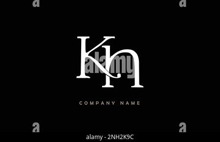 KH, HK – Monogramm mit abstraktem Buchstaben-Logo Stock Vektor