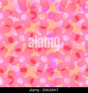 Amöben-ähnliches Blumenmotiv, sich nahtlos wiederholendes Tapetenmuster Stockfoto