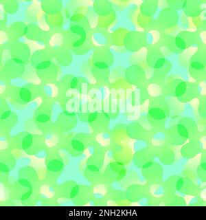 Amöben-ähnliches Blumenmotiv, sich nahtlos wiederholendes Tapetenmuster Stockfoto