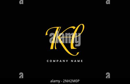 KH, HK – Monogramm mit abstraktem Buchstaben-Logo Stock Vektor