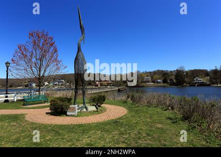 Roberto Julio Nessin heron Skulptur 'Hope' Heron Park, Centerport Long Island New York Stockfoto