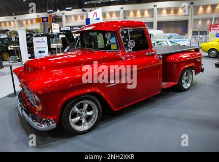 Bangkok, Thailand - 7. Dezember 2022: Oldtimer-Ausstellung Chevrolet 3100 auf der Motor Expo 2022 Stockfoto