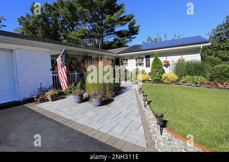 Vorstadthaus Long Island New York Stockfoto