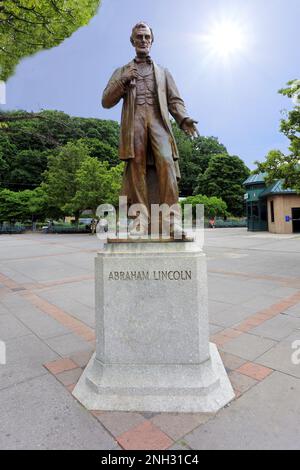 Statue von Abraham Lincoln Yonkers New York Stockfoto
