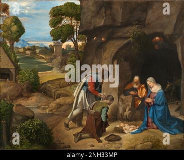 Giorgione die Verehrung der Hirten 1505/1510 Stockfoto