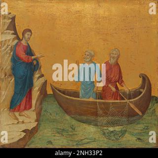 Duccio di Buoninsegna die Berufung der Apostel Peter und Andrew 1308-1311 Stockfoto