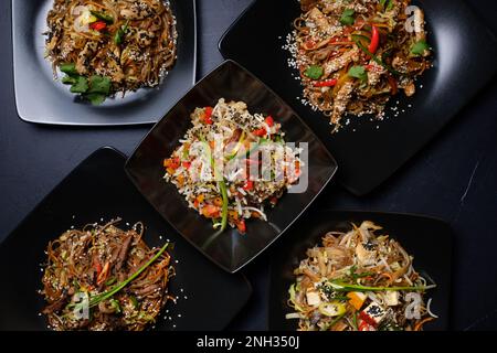 asiatisches Restaurant, Familienmenü Stockfoto