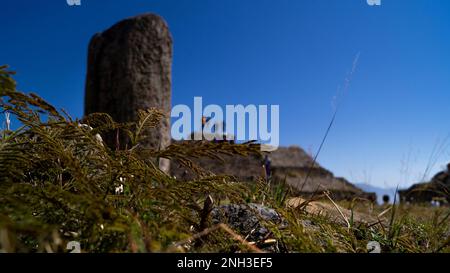 Pyramiden von Monte Alban, Ruinen des mexikanischen religiösen Zentrums Stockfoto