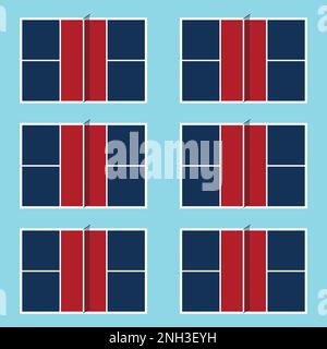 Pickleball mit farbenfrohem Hintergrund Stock Vektor