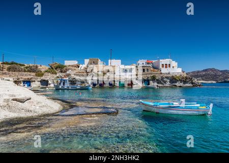 Das malerische Fischerdorf Goupa, Kimolos Stockfoto