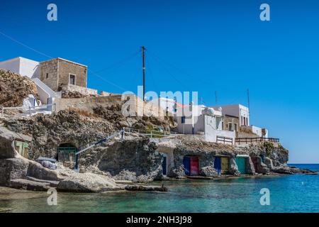 Das malerische Fischerdorf Goupa, Kimolos Stockfoto