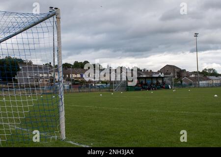 Trelewis, Wales, 30. Juli 2021. Das Spiel der Ardal South West League zwischen Treharris Athletic Western und Ton Pentre Stockfoto