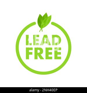 Bleifreizeichen, Etikett. Darstellung des Vektormaterials Stock Vektor