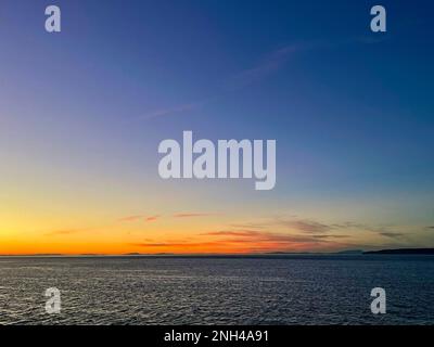 Sonnenuntergang in Fort Worden Stockfoto