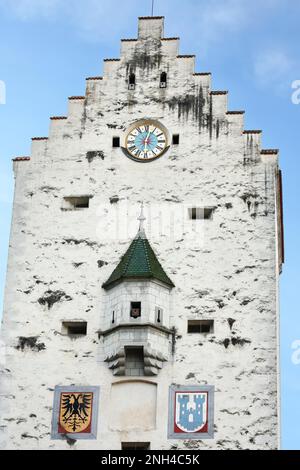 Obertor ist ein historischer Anblick in der Stadt Ravensburg. Ravensburg, Baden-Württemberg, Deutschland Stockfoto