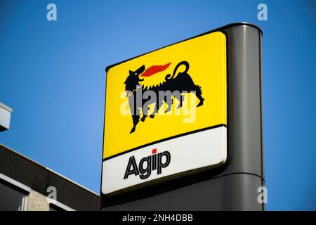 Agip Tankstelle, Hannover, Niedersachsen, Deutschland Stockfoto