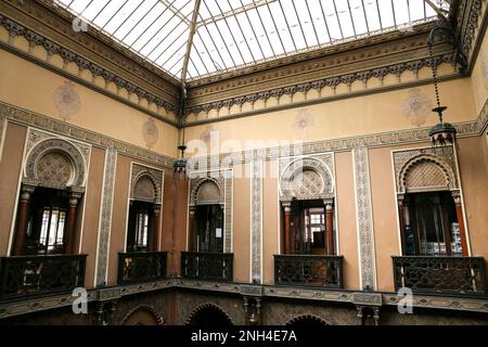 Lissabon, Portugal - 21. Oktober 2022: Schöner Innenhof und Dekoration der Casa do Alentejo in Lissabon Stockfoto