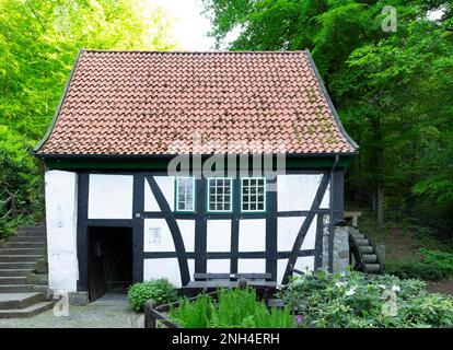 Historische Wassermühle aus dem Jahr 1780, Bad Essen, Niedersachsen, Deutschland Stockfoto