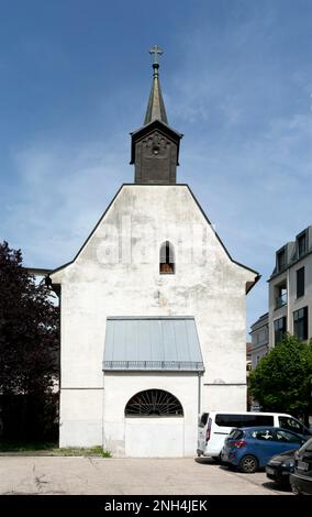 St. Johannes der katholische Baptistenkrankenhauskirche, Bad Reichenhall, Oberbayern, Bayern, Deutschland Stockfoto