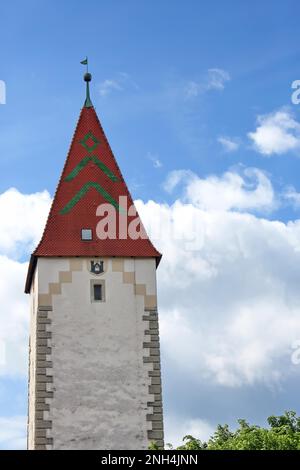 Der Turm ist eine historische Sehenswürdigkeit in der Stadt Ravensburg. Ravensburg, Baden-Württemberg, Deutschland Stockfoto