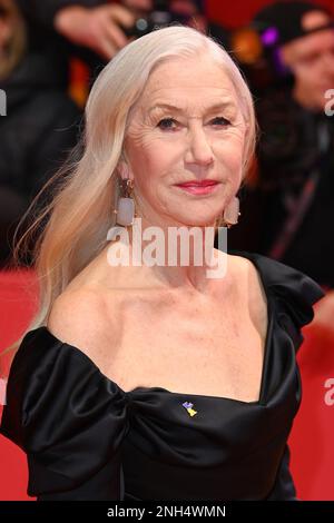 Berlin, Deutschland. 20. Februar 2023. Die britische Schauspielerin Helen Mirren nimmt am Montag, den 20. Februar 2023, beim Berliner Filmfestival 73. im Grand Hyatt in Berlin an der Vorführung für Golda Teil. Foto: Paul Treadway/Kredit: UPI/Alamy Live News Stockfoto