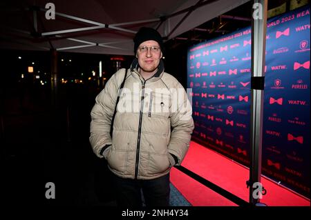 Andreas Gerlich alias Alfi Hartkor beim Gala-Event 'We are the World' im Rahmen der Berlinale 2023 / 73. Internationale Filmfestspiele Berlin im Ree Stockfoto