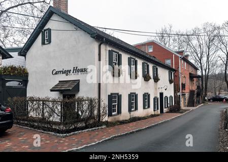 Carriage House Inn, New Hope - Amerikas Lieblingsstädte von Travel + Leisure. Pennsylvania, USA Stockfoto