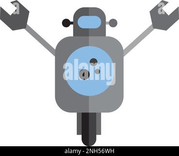 Isolierter farbiger Symbolvektor des Roboters Stock Vektor