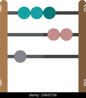 Isolierter farbiger Abakus-Symbolvektor Stock Vektor