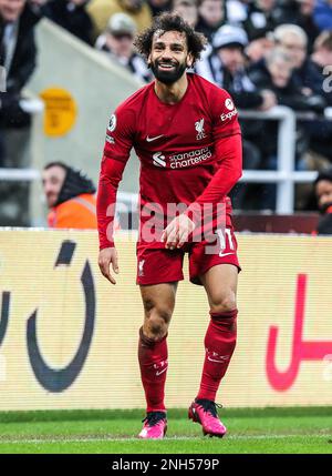 Mohamed Salah of Liverpool - Newcastle United / Liverpool, Premier League, St James' Park, Newcastle upon Tyne, Großbritannien - 18. Februar 2023 nur redaktionelle Verwendung - es gelten Einschränkungen für DataCo Stockfoto