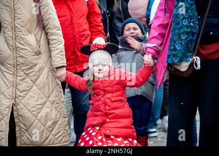 Karneval der Binche Lundi Gras Stockfoto