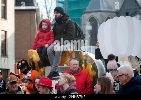 Karneval der Binche Lundi Gras Stockfoto