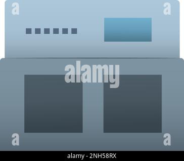 Isolierter grauer pc-Tower-Bildvektor Stock Vektor