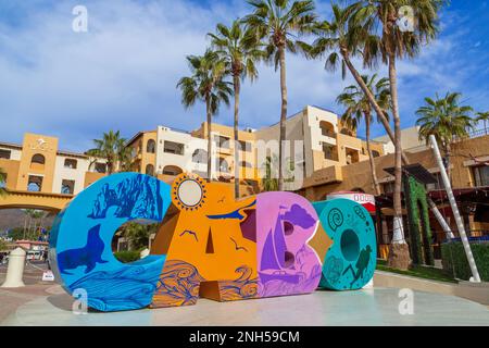 Unterschreiben Sie in Cabo San Lucas, Baja California Sur, Mexiko Stockfoto