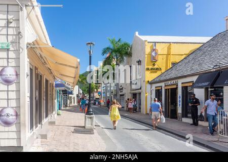 Front Street (Einkaufsstraße), Philipsburg, St. Maarten, Saint Martin, Lesser Antillen, Karibik Stockfoto