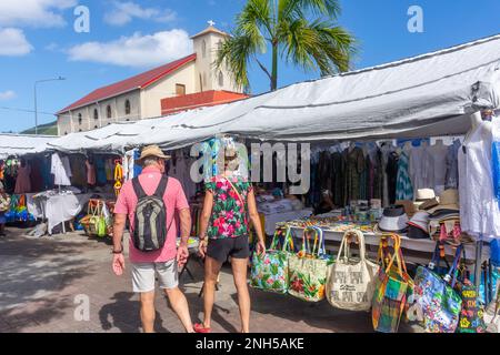 Einkaufsbummel, Philipsburg Market Place, Wilhelminastraat, Philipsburg, St. Maarten, St. Martin, Kleine Antillen, Karibik Stockfoto