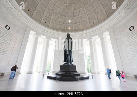 WASHINGTON, DC - 09. November 2007. Statue des US-Präsidenten Thomas Jefferson im Jefferson Memorial Monument, Washington DC Stockfoto