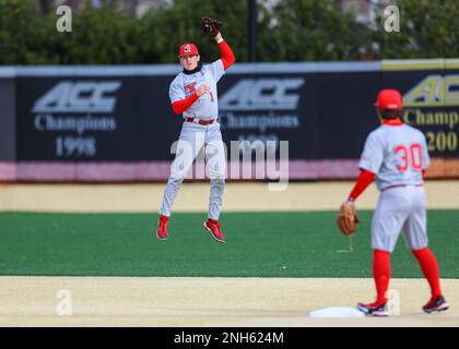 19. Februar 2023: Wake Forest gewann 18:3. NCAA-Baseballspiel zwischen Youngstown University und Wake Forest University im David F. Couch Ballpark, Winston Salem. North Carolina. David Beach/CSM Stockfoto