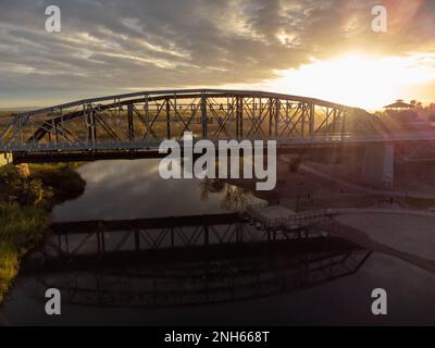 Ocean-to-Ocean-Brücke in Yuma Az bei Sonnenaufgang Stockfoto