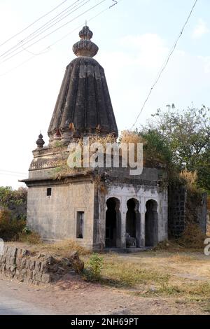 31. Januar 2023, Aundh im Bezirk Satara in Maharashtra, Indien. Es gibt die vielen antiken Schrein-Tempel. Dieser Tempel ist sehr beliebt für seinen Historiker Stockfoto