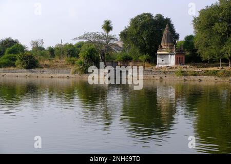 31. Januar 2023, Aundh im Bezirk Satara in Maharashtra, Indien. Es gibt die vielen antiken Schrein-Tempel. Dieser Tempel ist sehr beliebt für seinen Historiker Stockfoto