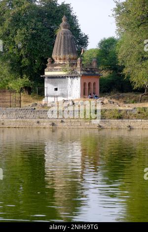 31. Januar 2023, Aundh im Bezirk Satara in Maharashtra, Indien. Es gibt die vielen antiken Schrein-Tempel. Dieser Tempel ist sehr beliebt für seinen Historiker Stockfoto