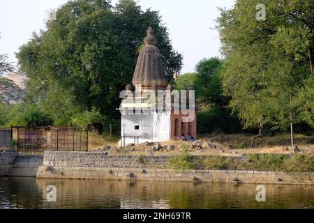 31. Januar 2023, Aundh im Bezirk Satara in Maharashtra, Indien. Es gibt die vielen antiken Schrein-Tempel. Dieser Tempel ist sehr beliebt für seinen Historiker Stockfoto