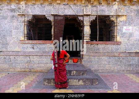 31. Januar 2023, Aundh im Bezirk Satara in Maharashtra, Indien. Es gibt die vielen antiken Schrein-Tempel. Dieser Tempel ist sehr beliebt für seinen Historiker Stockfoto